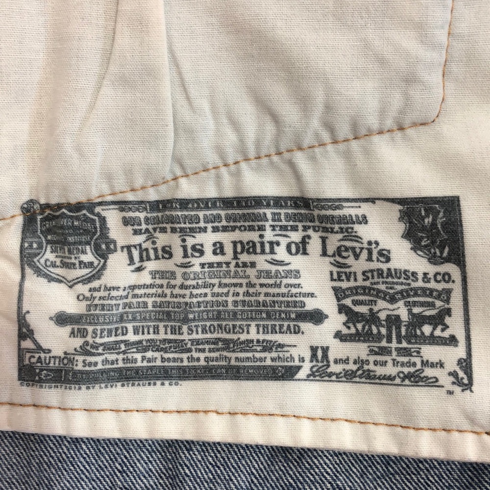 Levi’s 501 High Rise Cut-Off Denim Shorts Size 27 - Picture 13 of 14